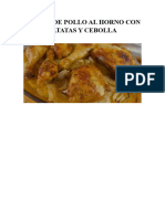Receta - Pollo Al Horno Con Patatas Y Cebolla