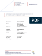 Classification of Reaction To Fire Performance IN ACCORDANCE WITH EN 13501-1:2018