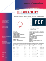 Temperature and Process Technology: Platinum Resistance Pt100 & Pt1000 Detectors With Extended Leads, Thin Film