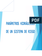 PPT 5 - PARÁMETROS HIDRÁULICOS DEL SISTEMA DE RIEGO