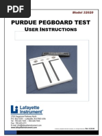 Download Lafayette 32020 Purdue Pegboard Test Manual by TheOtherCrashBoy SN72030514 doc pdf
