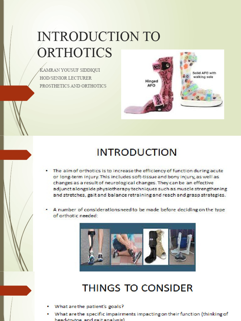 Introduction to Orthotics and Their Use | PDF | Prosthesis | Steel