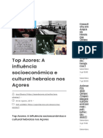Top Azores - A Influência Socioeconómica e Cultural Hebraica Nos Açores - Agenda Açores