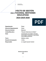 Proyecto de Gestión Institucional 2024-2026