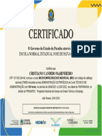 Certificados - Cristiano Candido Marinheiro - Microempreendedor Individual (Mei)