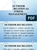 Outdoor Recreation As Stress Management