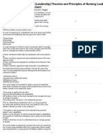 Chapter 3 Practice (Leadership) Theories and Principles of Nursing Lead-Ership and Management