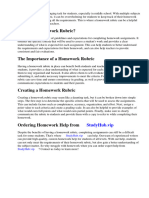 Homework Rubric For Middle School