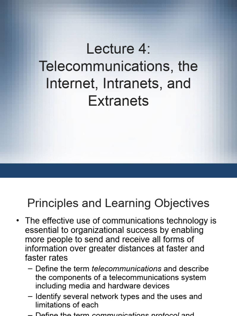 Telecommunications and Internet Fundamentals | PDF | Computer Network ...