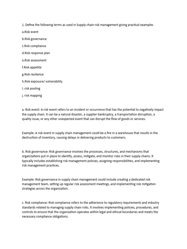 Supply Chain Risk Management Essentials | PDF | Risk Management ...