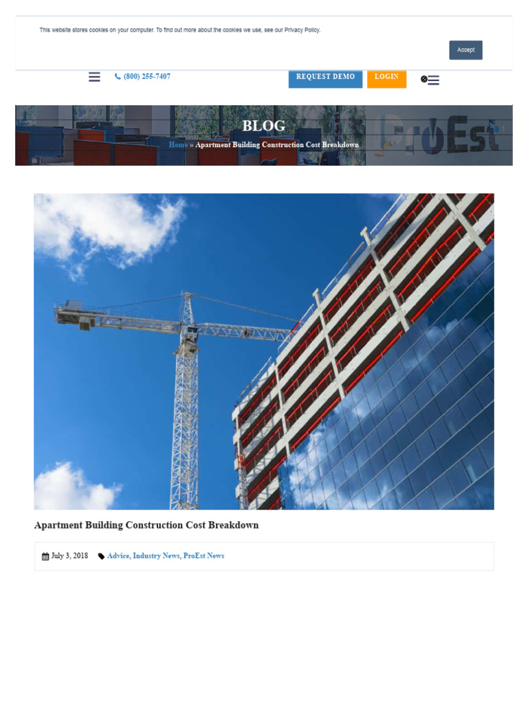 View of Apartment Building Cost Breakdown Guide | PDF | General Contractor ...