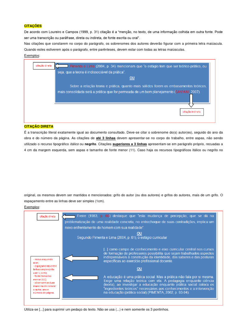 Citações e Referências ABNT 2024 | PDF | Citação | Caixa alta e caixa baixa