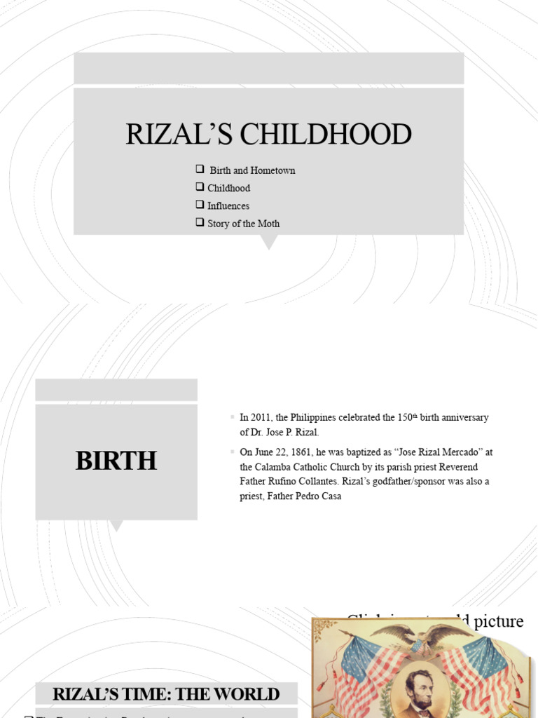 2 Rizal’s Childhood | PDF | Spanish Empire