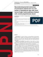 WOS - Neurodevelopmental Outcomes of Premature Infants Born at 32 Weeks of Gestational Age With Post-Hemorrhagic Hydrocephalus Treated With Ventriculoperitoneal Shunt