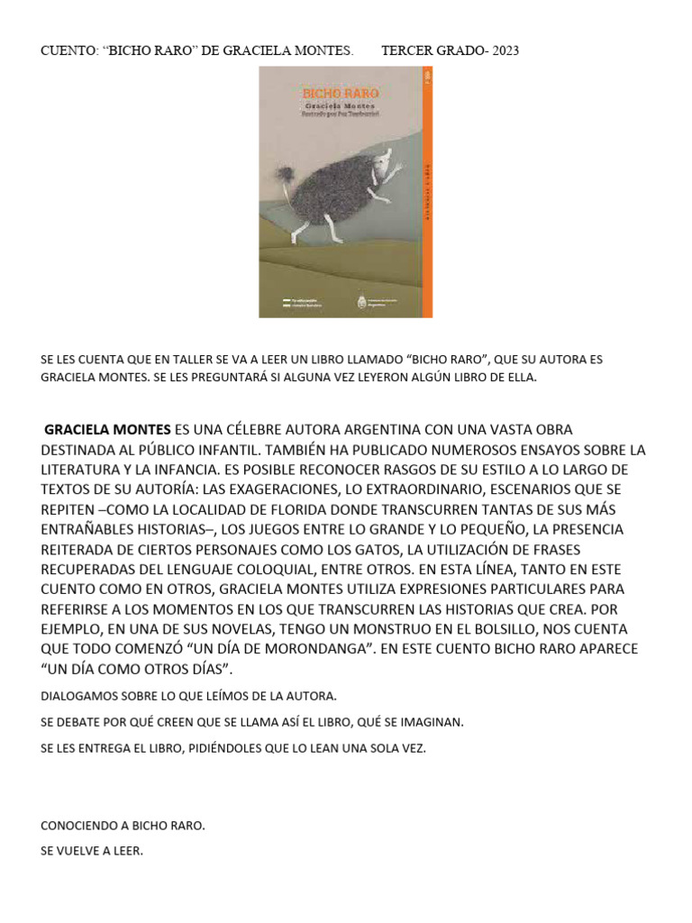 Actividades del Cuento 