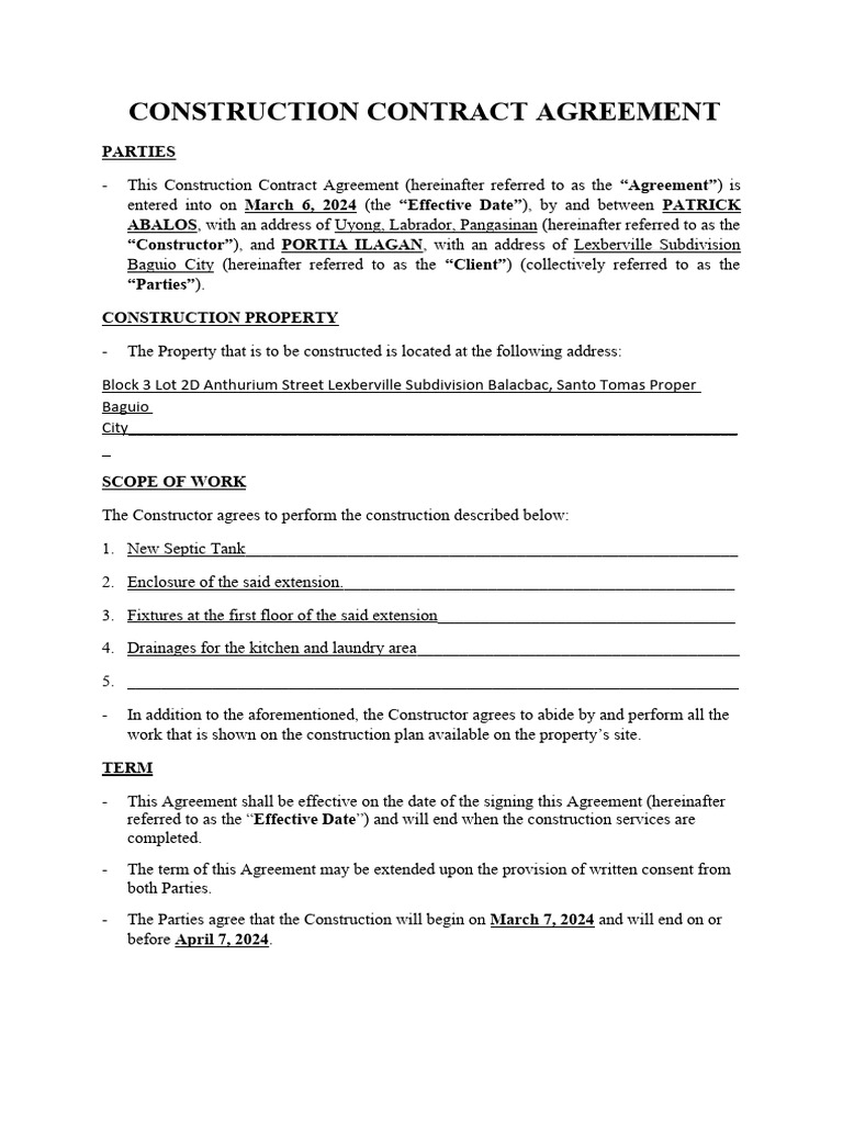 Construction-Contract-Template-Signaturely (Repaired) | PDF | Business ...