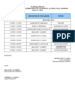 Training Matrix May 17 2023