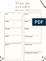 Neutral Simple Minimalist Weekly Lesson Plan