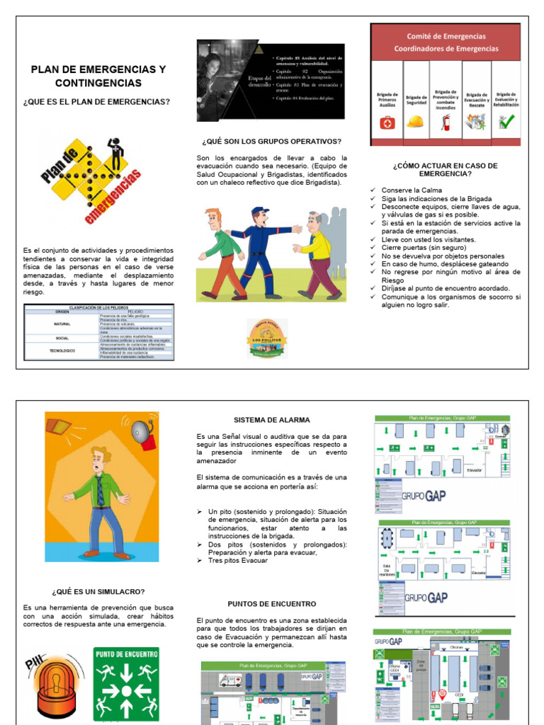 Folleto Informativo Plan de Emergencias | PDF | Seguridad y salud ...