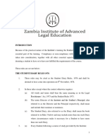 DIARY RULES ZAMBIA INSTITUTE OF ADVANCED LEGAL EDUCATION