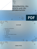 2.1. Cell Proliferation, Cell Growth and Cell Differentiation