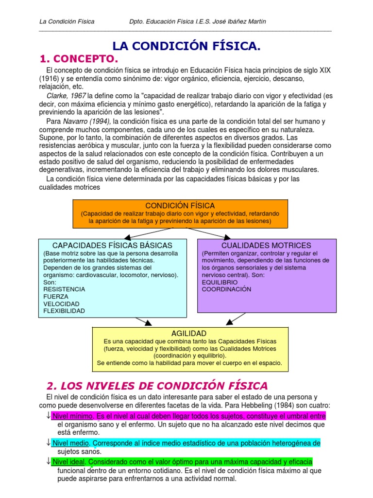 Guía de Condición Física y Salud | PDF | Educación Física | Ejercicio ...
