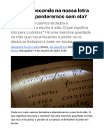 O Que Se Esconde Na Nossa Letra Mos Ro PÚBLICO