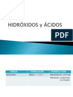 HIDRÓXIDOS y ÁCIDOS