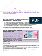 Guidance Notes For KYC - Biometric Residence Docs - September 2018