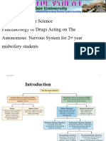 Pharmacology of Autonomous Nervous System