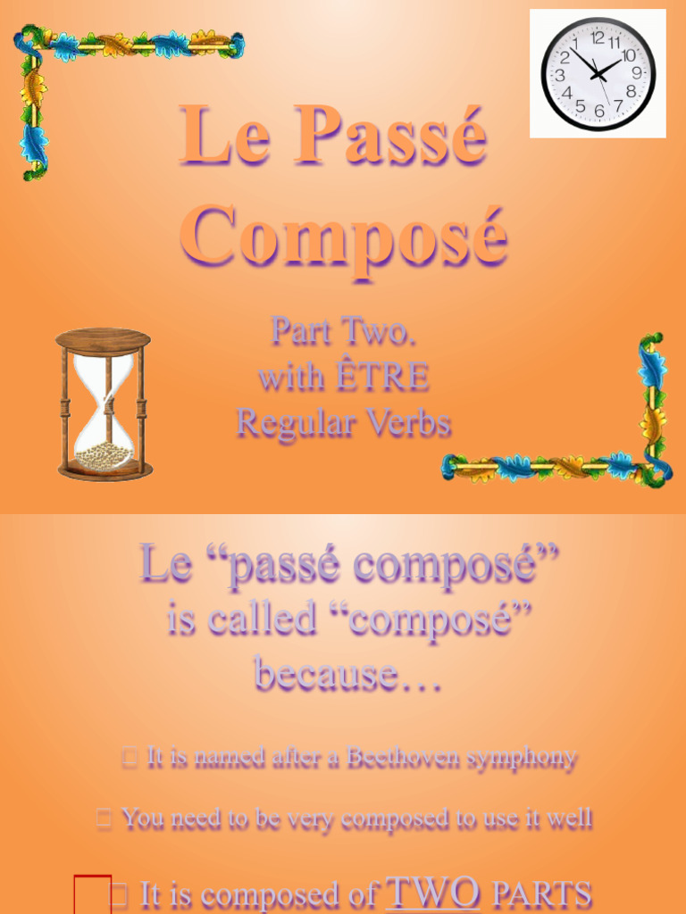 JC2 - Unité 2 - Ma Routine - 14 - Passé Composé Avec ÊTRE PPT ...
