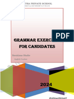 Grammar Exercises For Candidates: Daroul Fitra Private School