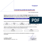 Certificado de Instalacion GPS - BKZ-757 - Protege