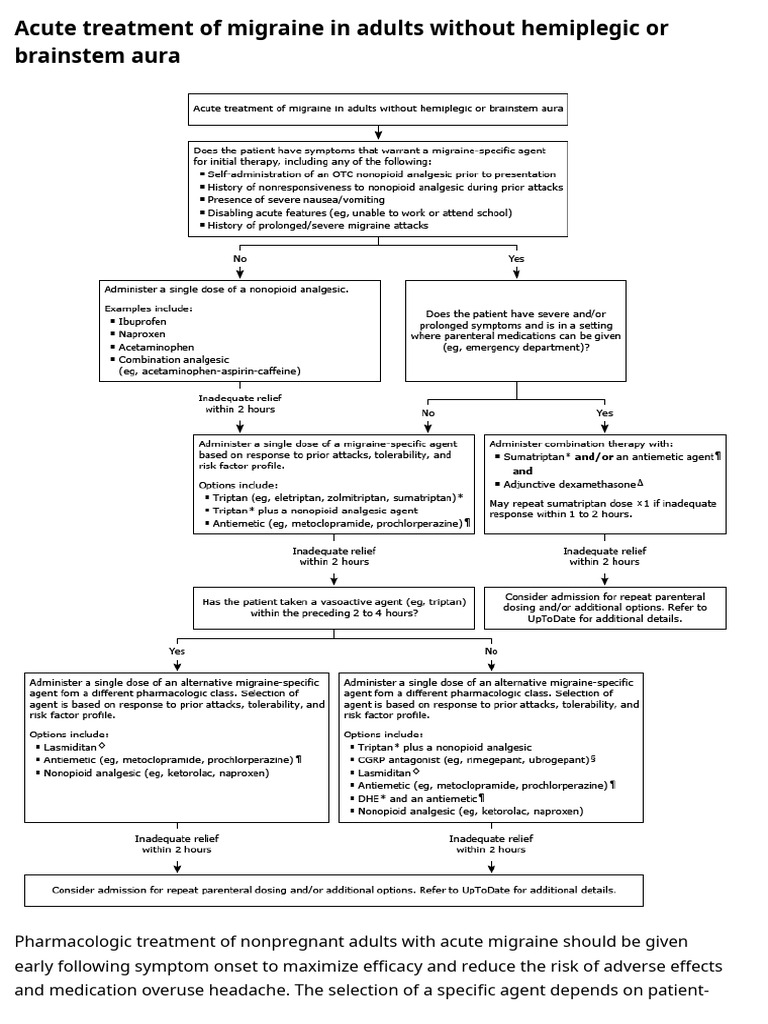 Acute Migraine Treatment Guidelines | PDF | Migraine | Clinical Medicine