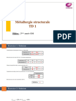 TD 1 Métallurgie Structurale - Solution