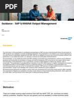 Guidance - SAP S4HANA Output Management