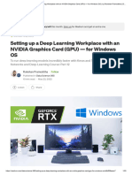 Setting up a Deep Learning Workplace with an NVIDIA Graphics Card (GPU) — for Windows OS