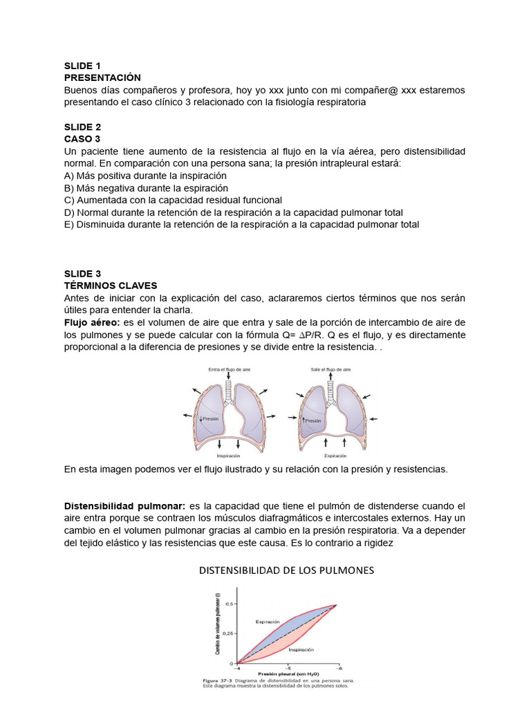 Guion Respi | PDF | Pulmón | Respiración