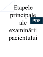 Etapele Principale Ale Examinării Pacientului - Copie