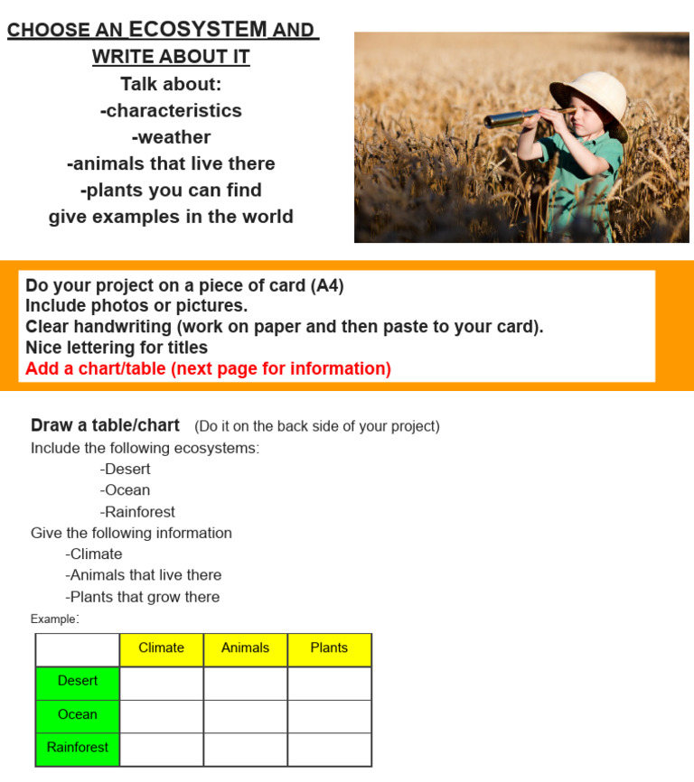 Project Ecosystems | PDF