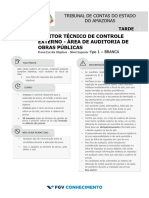 AUDITOR TECNICO DE CONTROLE EXTERNO - AREA DE AUDITORIA DE OBRAS PUBLICAS (ATC-OPB) Tipo 1