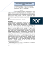 General Guidelines For Quality Management and Technology in The Supply Chain For Example of Metallurgical Industry - 2015