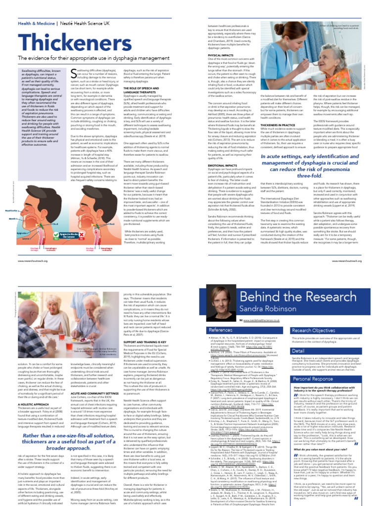 Nestle Dysphagia | PDF | Medicine | Clinical Medicine