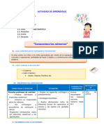 E1 A2 SESION MAT Conocemos Los Nùmeros 1er Grado