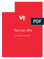 Test our APIs 