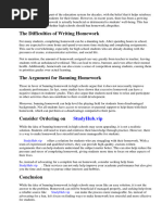 Banning Homework in High Schools