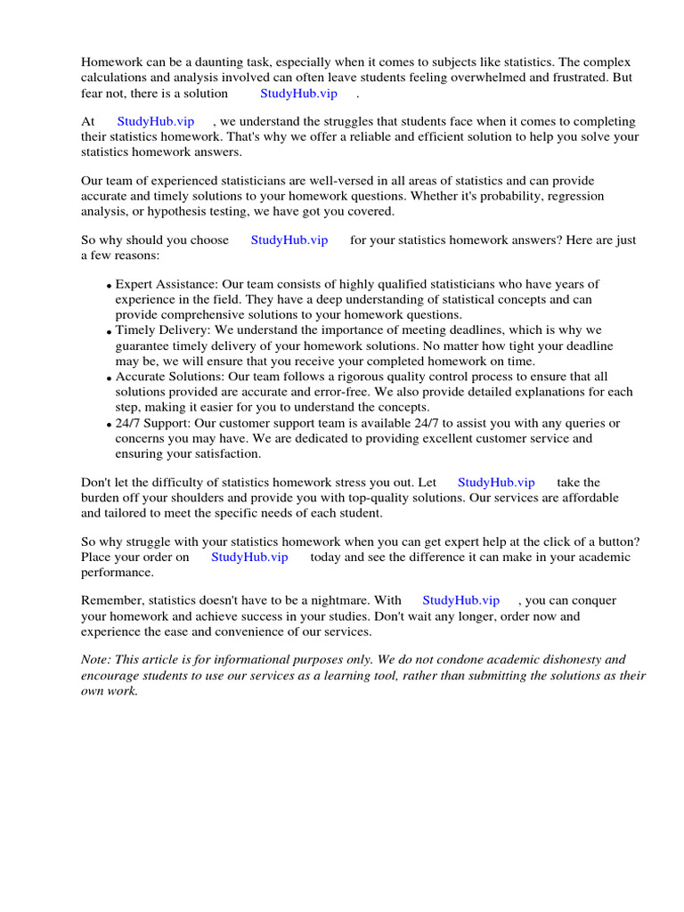 Solve statistics homework answers download free pdf statistics