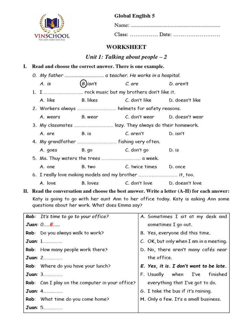Practice Unit 1 Test 2 PDF