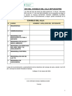 Acta de Elección de Consejo de Aula Estudiantes