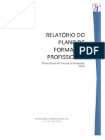 2020 RELATÓRIO DO PLANO DE FORMAÇÃO PROFISSIONAL